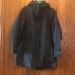 Charcoal grey raincoat